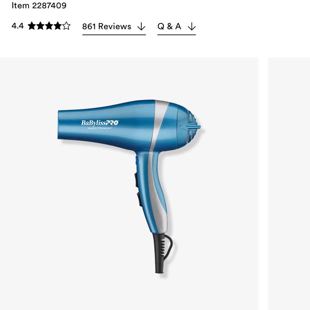 BaBylissPRO Nano Titanium Hair Dryer New w/box